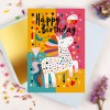Kartka na urodziny dla dziecka z kolorowym jednorożcem - Colorful Unicorn
